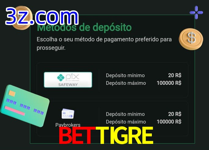 O cassino BETTIGRE oferece uma grande variedade de métodos de pagamento